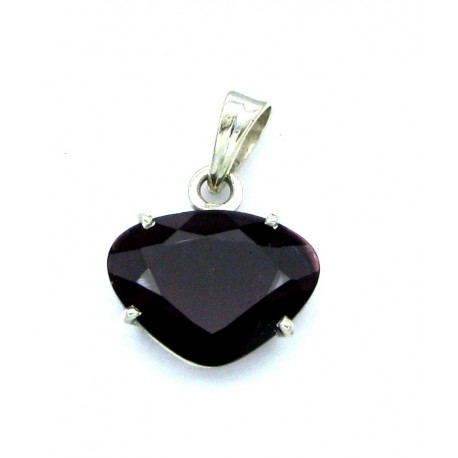 Anhänger Turmalin rot facettiert Tropfen 17x25 mm 925er Silber