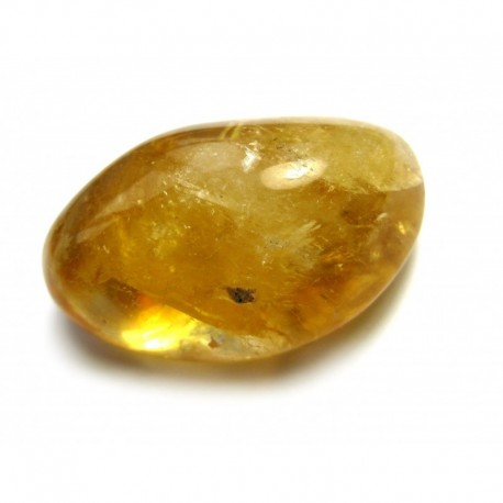 Trommelstein Calcit gelbbraun kristallin 1 Stück