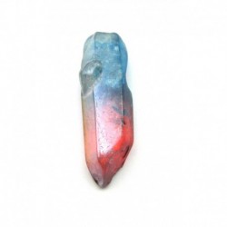 Bergkristall Spitze 3 - 5 cm behandelt blau-rot 1 Stück
