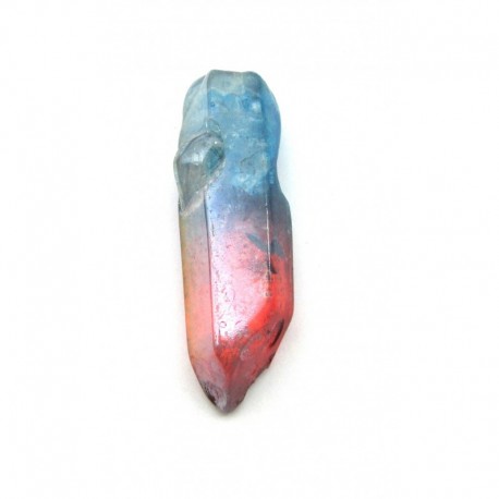Bergkristall Spitze 3 - 5 cm behandelt blau-rot 1 Stück