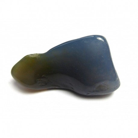 Trommelstein Chalcedon dunkel blau 1 Stück