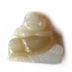 Buddha Achat grau 2 cm