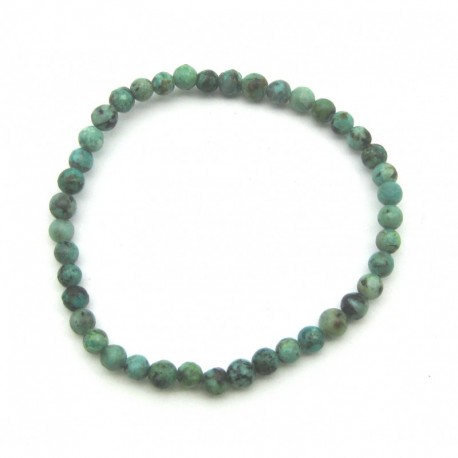 Kugel-Armband Chrysokoll hell stabilisiert 4 mm