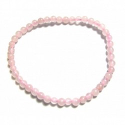 Kugel-Armband Rosenquarz (gefärbt) 4 mm