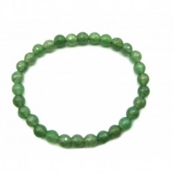 Kugel-Armband Grünquarz (gefärbt) facettiert 6 mm