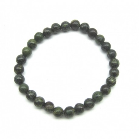Kugel-Armband Drachenblutstein Epidot-Quarzit 6 mm