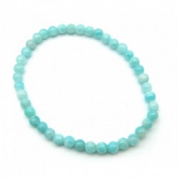 Kugel-Armband Amazonit mintfarben stabilisiert 4 mm