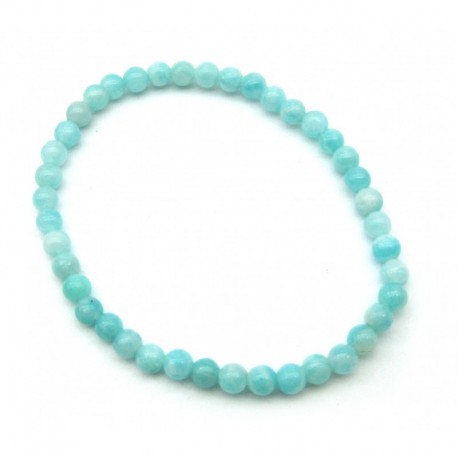 Kugel-Armband Amazonit mintfarben stabilisiert 4 mm