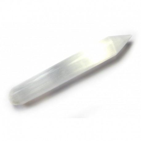 Massagestab Selenit (Fasergips) 14 - 15 cm