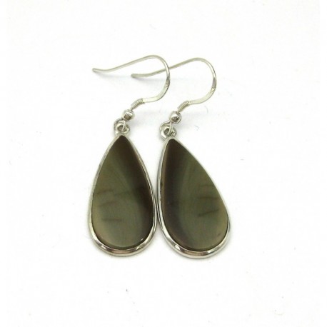 1 Paar Ohrhänger Mookait , Steingröße 14x29 mm