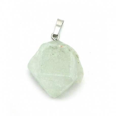 Anhänger Apophyllit hellgrün Kristall 2,5 cm 925er Silber-Öse