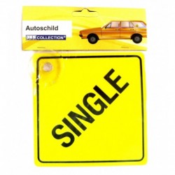 Autoschild Single 13 cm mit Saugnapf