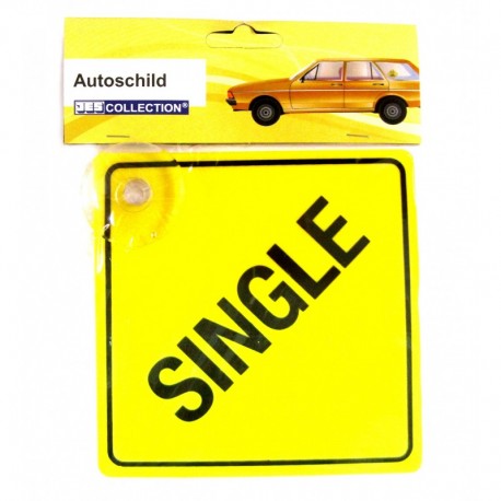 Autoschild Single 13 cm mit Saugnapf