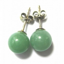 Ohrstecker Kugel Aventurin Messing 8 mm