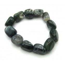 Nugget-Armband große Steine Moosachat grün (Chalcedon) 16 - 20 mm