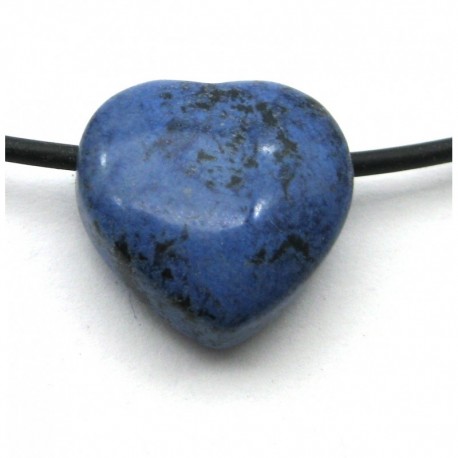 Herz gebohrt Dumortieritquarz 20 mm