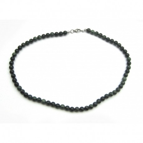 Kugel-Kette Rhyolith Kabambastein 6 mm 45 cm lang