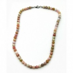 Kugel-Kette Opal pink rosa 6 mm 45 cm lang