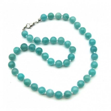 Kugel-Kette Amazonit 8 mm 45 cm lang