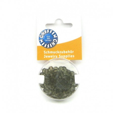 Tschechische feuerpolierte Glasperlen facettiert mit Bohrung Farbe rauchgrau 6 mm 70 Stück