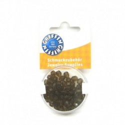 Tschechische feuerpolierte Glasperlen facettiert mit Bohrung Farbe sarder 6 mm 70 Stück