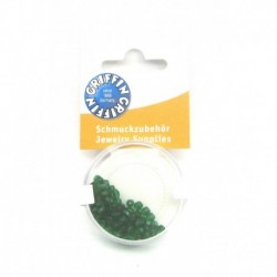 Tschechische feuerpolierte Glasperlen facettiert mit Bohrung Farbe smaragd 4 mm 100 Stück