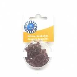 Tschechische feuerpolierte Glasperlen facettiert mit Bohrung Farbe hell-amethyst 6 mm 70 Stück