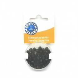 Böhmische Kristallschliffperlen facettiert mit Bohrung Farbe schwarz 6 mm 70 Stück