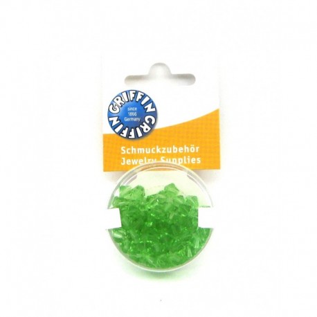 Böhmische Kristallschliffperlen facettiert mit Bohrung Farbe peridot 6 mm 70 Stück