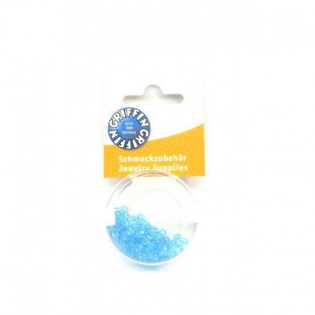 Tschechische feuerpolierte Glasperlen facettiert mit Bohrung Farbe aqua 4 mm 100 Stück