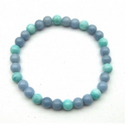 Kugel-Armband Mix Amazonit-Angelith