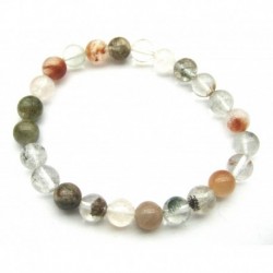 Kugel-Armband Inklusenquarz 8 mm