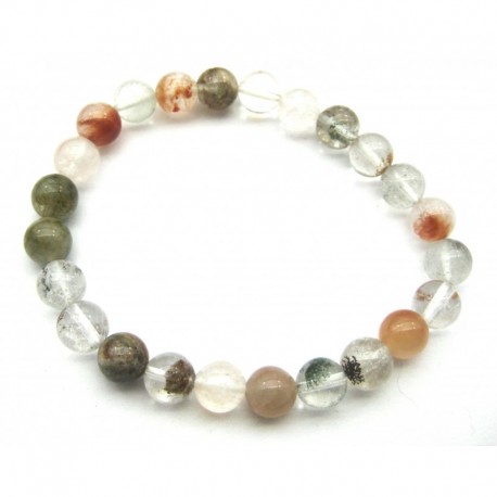 Kugel-Armband Inklusenquarz 8 mm