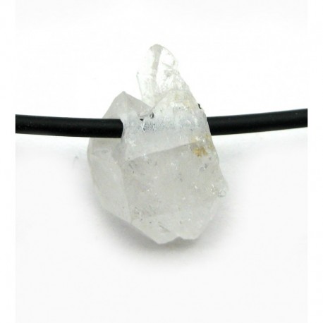 Rohstein gebohrt Bergkristall Herkimer-Art 15 - 20 mm