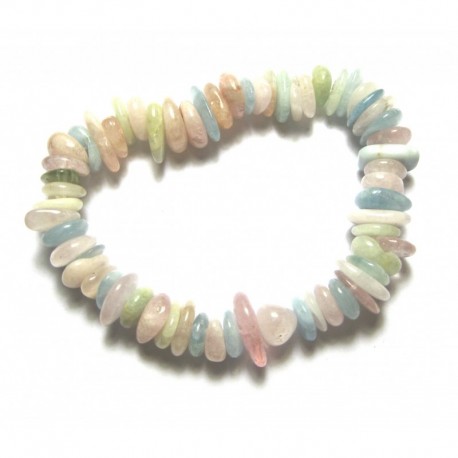 Scheiben-Armband Beryll bunt 10-12 mm