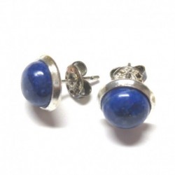 Ohrstecker Cabochon Lapislazuli 8 mm Messing nickelfrei