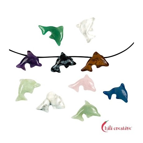 Delfin gebohrt Mischung 2,5 cm VE 10 Stück