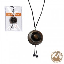 Amulett Achat gefärbt Shivas Auge glatt 2,5 cm