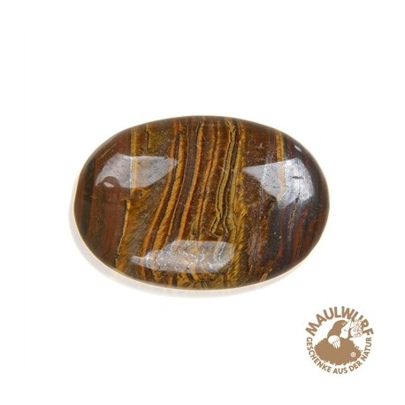 Linsenstein Tigeraugen-Jaspis 3 x 4.5 cm