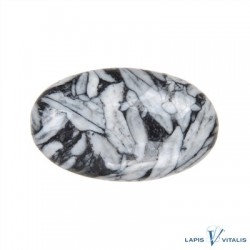 Linsenstein Pinolith (Eisblumenmagnesit) 3 x 4.5 cm