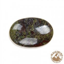 Linsenstein Drachenblutstein Epidot-Quarzit 3 x 4.5 cm