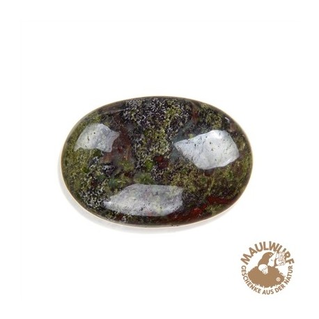 Linsenstein Drachenblutstein Epidot-Quarzit 3 x 4.5 cm
