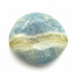 Scheibenstein Aragonit-Calcit blau 1 Stück