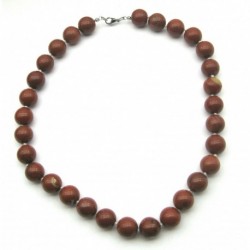 Kugel-Kette Jaspis rot 14 mm 50 cm lang