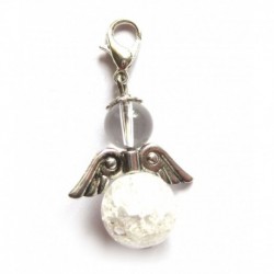 Charm Engel Sternzeichen Bergkristall klar Bergkristall (termisch behandelt) Löwe mit Karabiner