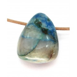 Trommelstein gebohrt Shattuckit-Quarz (stabilisiert)