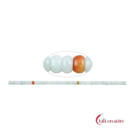 Strang Button Jadeit 3 - 5 x 5 mm