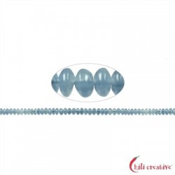Strang Button Aquamarin 4 x 6 mm
