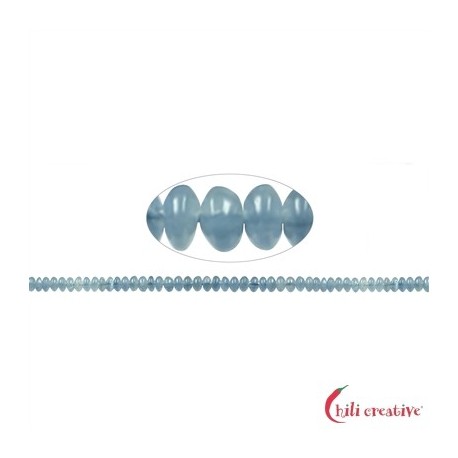 Strang Button Aquamarin 4 x 6 mm