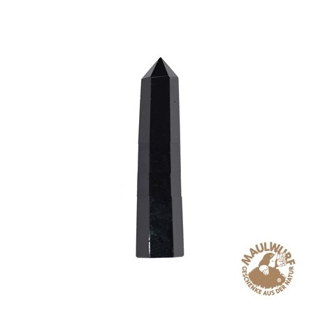 Kristallspitze poliert Obsidian schwarz 11 cm
